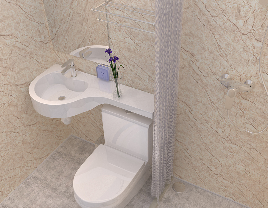 All-Panel PEC Resin Fiber Modulárna kúpeľňa
